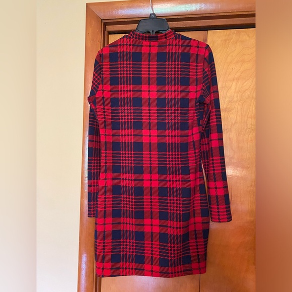 NWOT ZAFUL plaid bodycon mini dress - Picture 5 of 6
